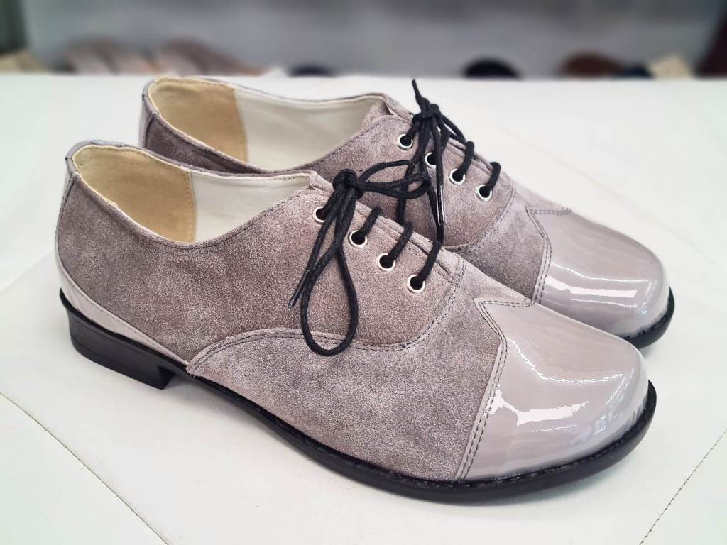 Pantofi dama piele gri Mina biashoes.ro imagine reduceri